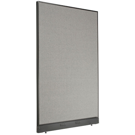 Interion By Global Industrial Interion Electric Office Partition Panel, 48-1/4inW x 76inH, Gray 238638EGY